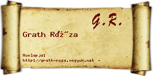 Grath Róza névjegykártya