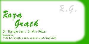 roza grath business card